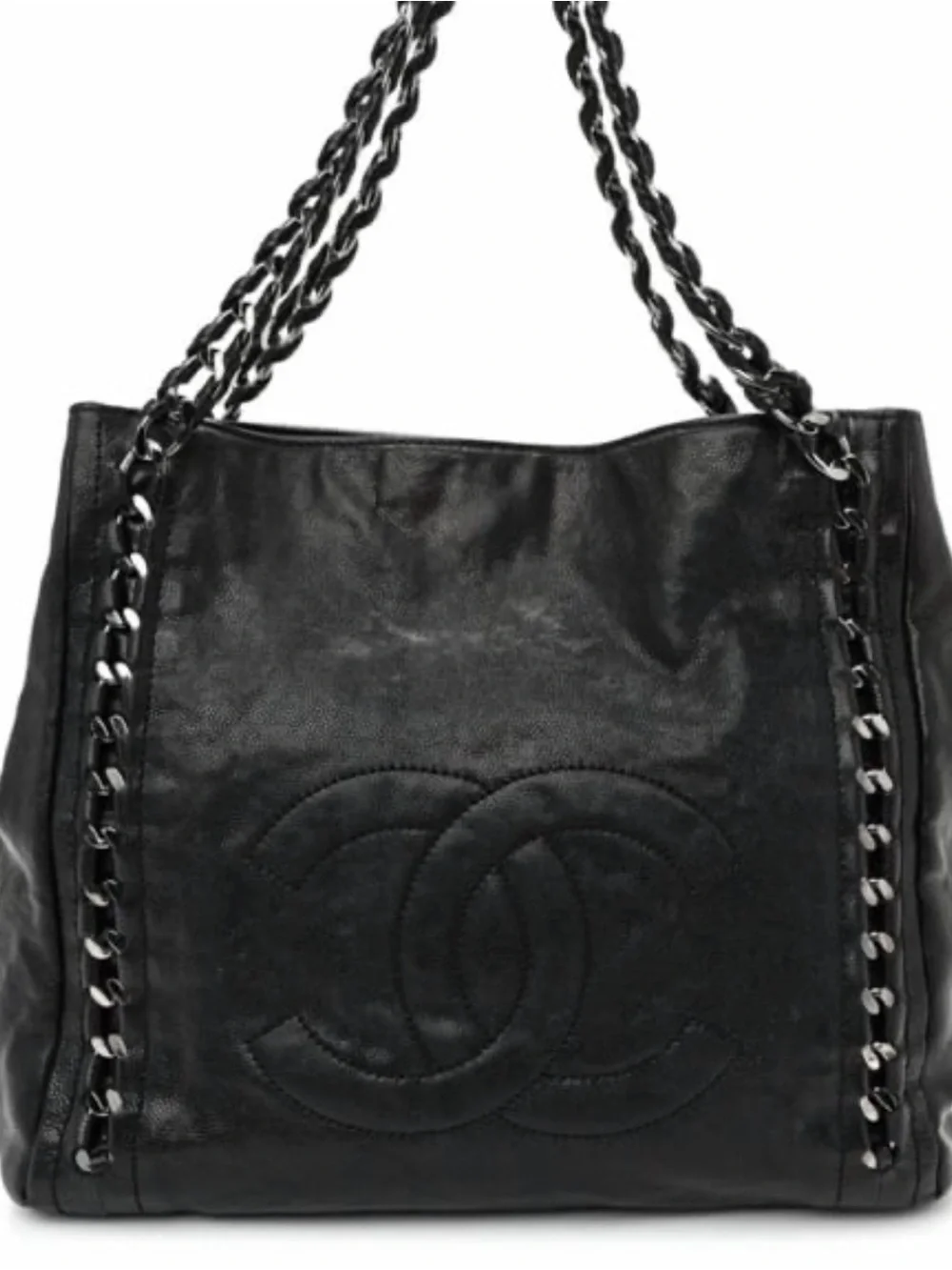 CHANEL Glazed Caviar Modern Chain Tote